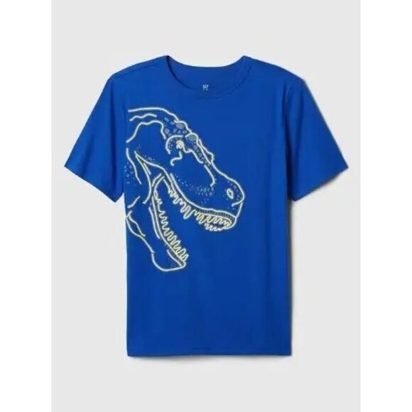 GAP Other - Gap Kids Boys Blue Mirage Dinosaur Graphic T-Shirt - Size M (8) NWT